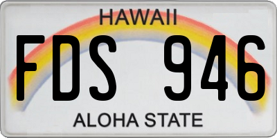 HI license plate FDS946