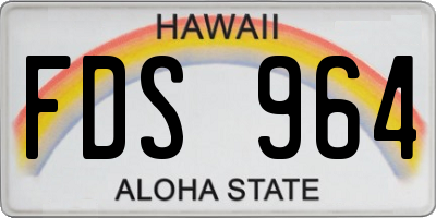 HI license plate FDS964
