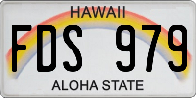 HI license plate FDS979