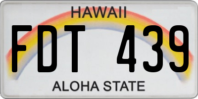 HI license plate FDT439