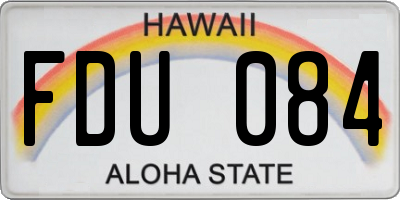 HI license plate FDU084