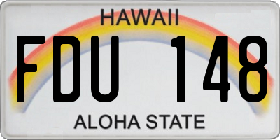 HI license plate FDU148