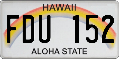 HI license plate FDU152