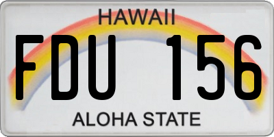 HI license plate FDU156