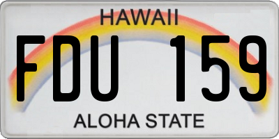 HI license plate FDU159