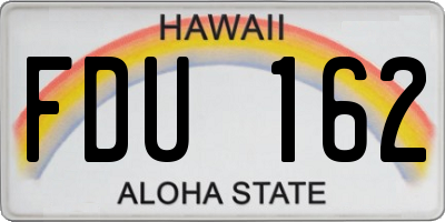 HI license plate FDU162