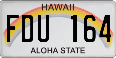 HI license plate FDU164