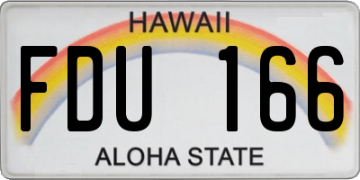 HI license plate FDU166