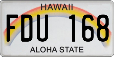 HI license plate FDU168