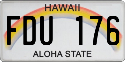HI license plate FDU176