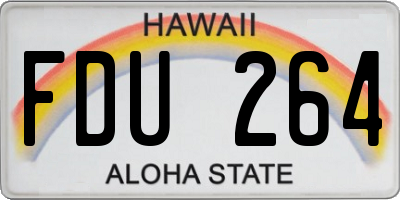 HI license plate FDU264