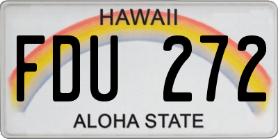 HI license plate FDU272