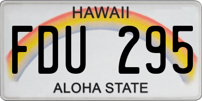HI license plate FDU295