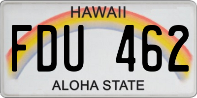 HI license plate FDU462