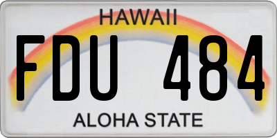 HI license plate FDU484