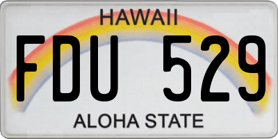 HI license plate FDU529