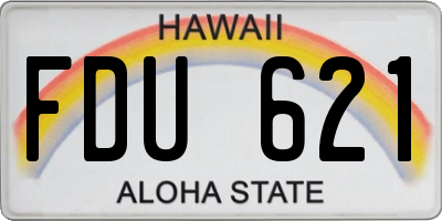 HI license plate FDU621