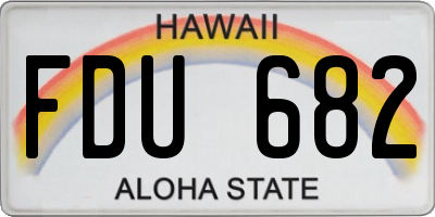HI license plate FDU682