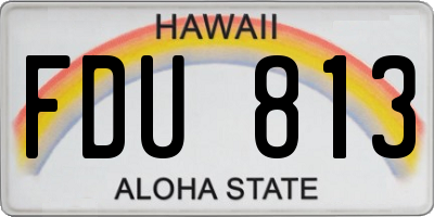 HI license plate FDU813