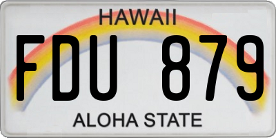 HI license plate FDU879