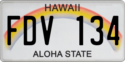 HI license plate FDV134