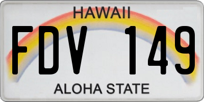 HI license plate FDV149