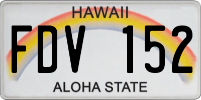 HI license plate FDV152