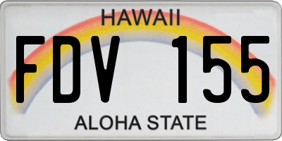 HI license plate FDV155