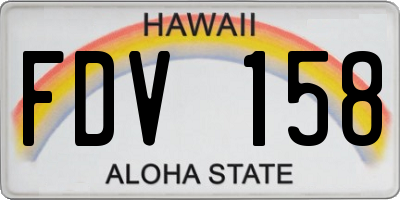 HI license plate FDV158