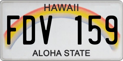 HI license plate FDV159