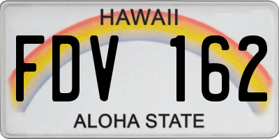HI license plate FDV162