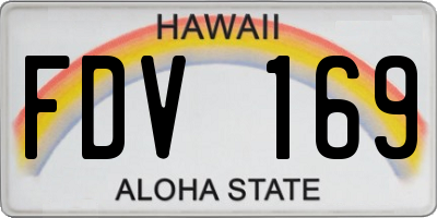 HI license plate FDV169