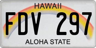 HI license plate FDV297