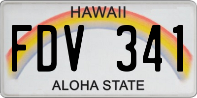 HI license plate FDV341