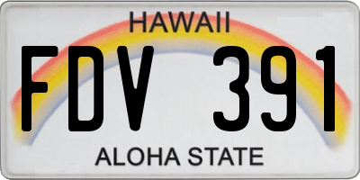 HI license plate FDV391
