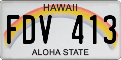HI license plate FDV413