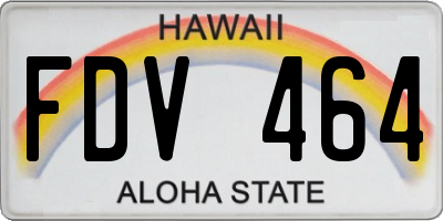 HI license plate FDV464