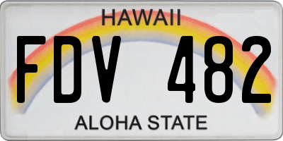 HI license plate FDV482