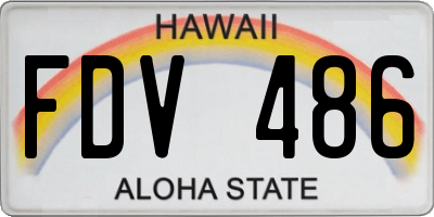 HI license plate FDV486