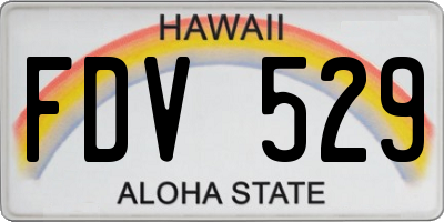 HI license plate FDV529