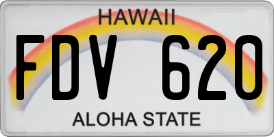 HI license plate FDV620