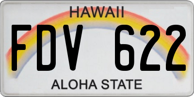 HI license plate FDV622
