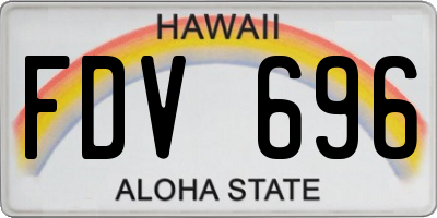 HI license plate FDV696
