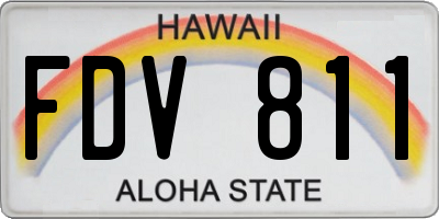 HI license plate FDV811