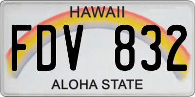 HI license plate FDV832