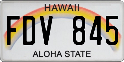 HI license plate FDV845
