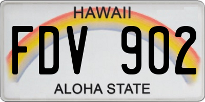 HI license plate FDV902