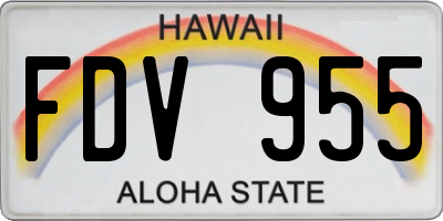 HI license plate FDV955