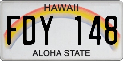 HI license plate FDY148