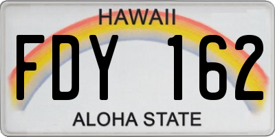 HI license plate FDY162